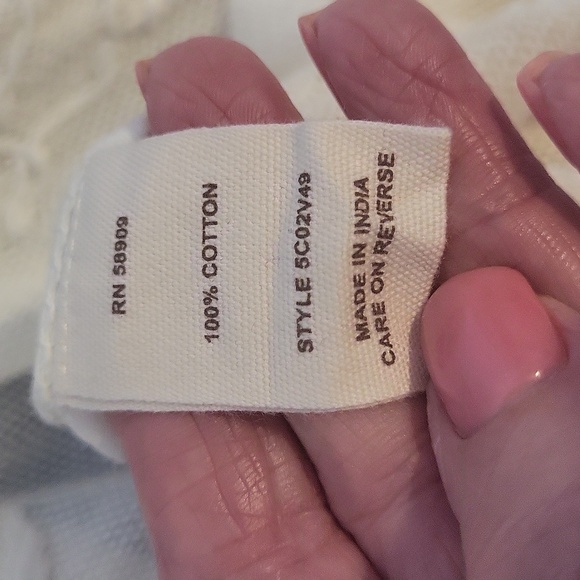 Chelsea And Violet Cream Colored Embroidered Cotton Lace Kimono. - Picture 7 of 8